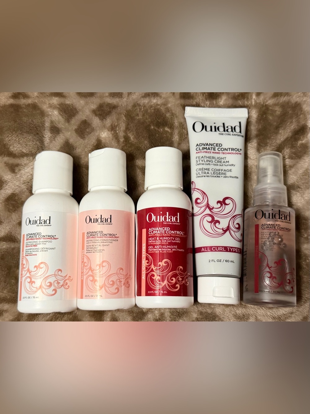Ouidad Advanced Climate Control Curl Hair Care Travel Size Bundle; new/unopened